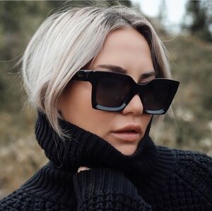 Celine Black Oversized Square Frame Sunglasses
